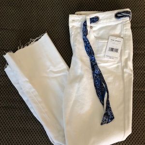 NWT Free People Ocean Isle Ivory Jeans